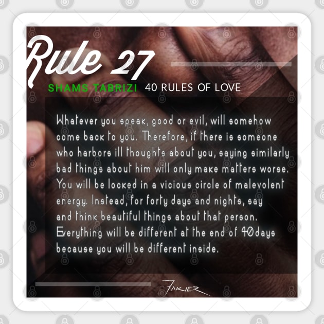 40 RULES OF LOVE - 27 Sticker by Fitra Design